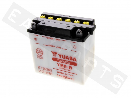 Batterie YUASA YB9-B 12V-9Ah (avec entretien, sans acide)